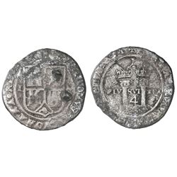 Mexico City, Mexico, 4 reales, Charles-Joanna, "Late Series," assayer L to left, mintmark M to right