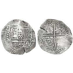 Potosi, Bolivia, cob 8 reales, (16)17M, Grade 1.