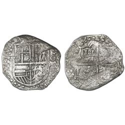 Potosi, Bolivia, cob 8 reales, (1)619(T), Grade 2, ex-San Diego Show auction (1987).