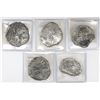 Image 2 : Lot of five Potosi, Bolivia, cob 8 reales, Philip II and III, assayers Q and not visible, Grade 3 (o