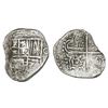 Image 1 : Potosi, Bolivia, cob 4 reales, Philip III, assayer not visible, Grade 2.