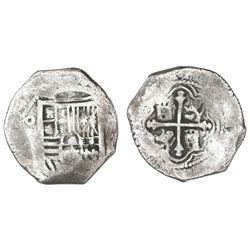 Mexico City, Mexico, cob 8 reales, Philip IV, assayer not visible (P).
