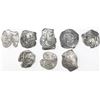Image 1 : Lot of eight Mexico City, Mexico, cob 4 reales, Philip IV, assayers D or P (where visible), all inte