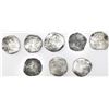 Image 2 : Lot of eight Potosi, Bolivia, cob 8 reales, Philip IV, assayers T and TR (all visible).