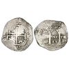 Image 1 : Potosi, Bolivia, cob 8 reales, 1653E, dot-PH-dot at top.