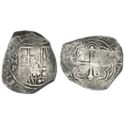 Mexico City, Mexico, cob 8 reales, Philip IV, assayer P.