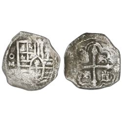 Mexico City, Mexico, cob 2 reales, Philip IV, assayer P.