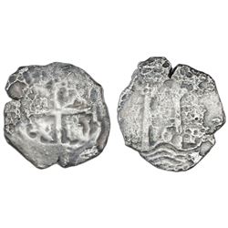 Potosi, Bolivia, cob 4 reales, 1676E.