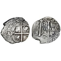 Potosi, Bolivia, cob 2 reales, 1674E, ANACS VF 30 / Consolacion, ex-Bir.