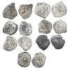 Image 1 : Lot of seven Potosi, Bolivia, cob 1R, all assayer E: 1656, 1665, 1666, 1669, 1675, 1677 and one with