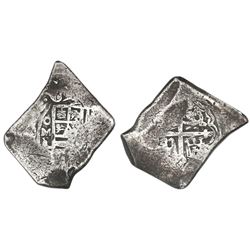 Mexico City, Mexico, cob 8 reales, 1702L, rare.