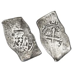 Mexico City, Mexico, cob 8 reales, Philip V, assayer not visible, ex-Fisher.