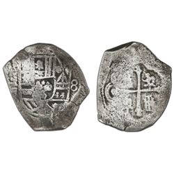 Mexico City, Mexico, cob 8 reales, Philip V, assayer not visible.