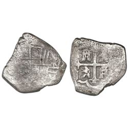 Mexico City, Mexico, cob 4 reales, Philip V, assayer not visible.