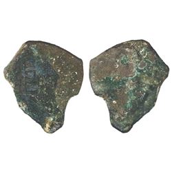 Mexico City, Mexico, cob 4 reales "greenie" (encrusted as found), Philip V, assayer not visible, ori