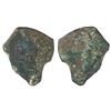 Image 1 : Mexico City, Mexico, cob 4 reales "greenie" (encrusted as found), Philip V, assayer not visible, ori