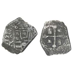 Mexico City, Mexico, cob 1 real, 1711J, rare.