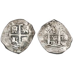 Lima, Peru, cob 8 reales, 1701H.