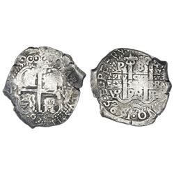Potosi, Bolivia, cob 8 reales, 1695VR.