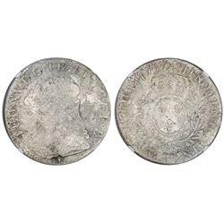 France (Pau mint), ecu, Louis XV, 1727, mintmark cow, NGC genuine / La Dramadaire.