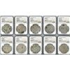 Image 1 : Lot of 10 French (various mints) ecus, Louis XV (large bust), various dates (nearly all visible) in 