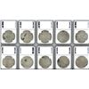 Image 2 : Lot of 10 French (various mints) ecus, Louis XV (large bust), various dates (nearly all visible) in 