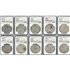 Image 1 : Lot of 10 French (various mints) ecus, Louis XV (large bust), various dates (nearly all visible) in 