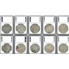 Image 2 : Lot of 10 French (various mints) ecus, Louis XV (large bust), various dates (nearly all visible) in 