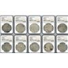 Image 1 : Lot of 10 French (various mints) ecus, Louis XV (large bust), various dates (nearly all visible) in 