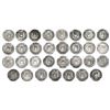 Image 1 : Date-run collection (32 coins) of Mexico City, Mexico, pillar 1R, 1736-1771, all NGC genuine / El Ca