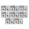 Image 6 : Date-run collection (32 coins) of Mexico City, Mexico, pillar 1R, 1736-1771, all NGC genuine / El Ca