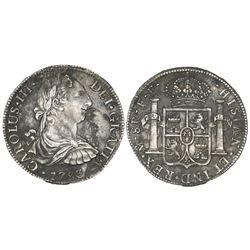 Mexico City, Mexico, bust 8 reales, Charles III, 1783FF.