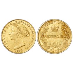 Sydney, Australia (under Great Britain), gold sovereign, Victoria (young bust), 1870.