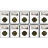 Image 1 : Lot of 30 German East Africa brass 20 heller, 1916-T, all NGC genuine.