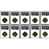 Image 2 : Lot of 30 German East Africa brass 20 heller, 1916-T, all NGC genuine.