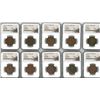 Image 1 : Lot of 30 German East Africa copper 20 heller, 1916-T, all NGC genuine.