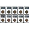 Image 2 : Lot of 30 German East Africa copper 20 heller, 1916-T, all NGC genuine.