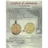 Image 2 : Lima, Peru, cob 8 escudos, 1711M, ex-1715 Fleet, mounted cross-side out in 14K gold bezel with fixed