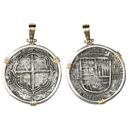 Granada, Spain, cob 4 reales, Philip II, assayer oF above denomination oIIII to right, ex-Santiago (