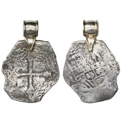 Mexico City, Mexico, cob 8 reales, Philip IV, assayer P, ex-Concepcion (1641), mounted cross-side ou