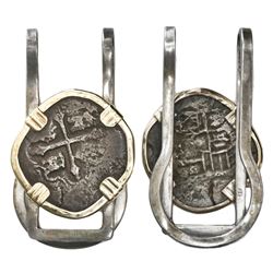 Mexico City, Mexico, cob 4 reales, Philip IV, assayer not visible, ex-Maravillas (1656), mounted cro