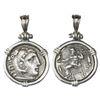 Image 1 : Kings of Macedon, AR drachm, Alexander III ("the Great"), 336-323 BC, Kolophon mint, mounted in silv