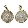 Image 1 : Roman Empire, AR antoninianus, Postumus, struck 262/265 AD, Cologne mint, mounted in 18K gold bezel 