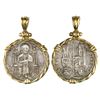 Image 1 : Venice (Italian States), grosso, ca. 1229-12149 AD, mounted Christ-side out in twisted-wire 18K gold