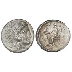Kings of Macedon, AR tetradrachm, Alexander III ("the Great"), 336-323 BC, early posthumous issue, A