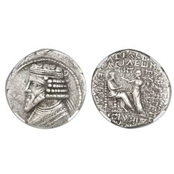 Parthian Kingdom, AR tetradrachm, Gotarzes II, ca. 44-51 AD, NGC (no grade).