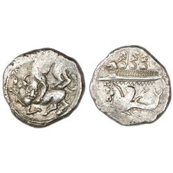 Phoenicia, Byblos (gebal), AR shekel, Azbaal, ca. 400-340 BC, ex-Bir.