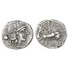 Image 1 : Roman Republic, AR denarius, Sextus Pompeius, 137 BC, Romulus and Remus with the she-wolf.