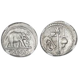 Roman Empire, AR denarius, Julius Caesar (died 44 BC), ca. 49-48 BC, military mint traveling with Ca