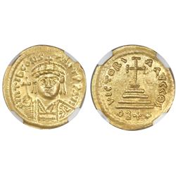 Byzantine Empire, AV solidus, Tiberius II Constantine, 578-582 AD, 22-siliqua-weight issue (rare), N
